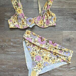 ASOS Monki Retro Floral Swimsuit
